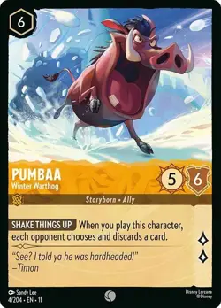 Pumbaa - Winter Warthog 4/204 Winterspell Non-Foil Disney Lorcana - Image 1