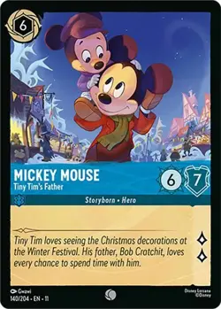 Mickey Mouse - Tiny Tim's Father 140/204 Winterspell Non-Foil Disney Lorcana - Image 1