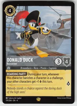 Donald Duck - Buccaneer Legendary Ursula's Return 179/204 Disney Lorcana - Image 1