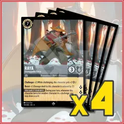 Disney Lorcana TCG: RAYA - UNSTOPPABLE FORCE x4 Ursula's Return Super Rare - Image 1