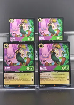 Disney Lorcana Kuzco - Impulsive Llama 67/204 Reign of Jafar Rare 4 Cards Set - Image 1