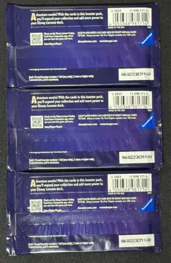 Disney Lorcana TCG The First Chapter 3 x Booster Packs EN01 Each Artwork Sealed - Image 2