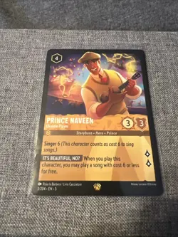 Disney Lorcana TCG Prince Naveen Ukulele Player Legendary 3/204 Shimmering Skies - Image 1
