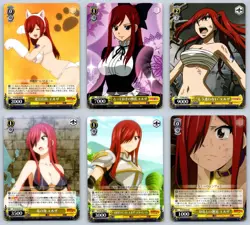 (6) Erza Scarlet Fairy Tail Card Lot Weiss Schwarz Japanese FT/S120-004 R Rare - Image 1