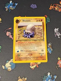 Pokemon Card Omanyte 60/75 Neo Discovery FIRST EDITION - (HP) - Image 1