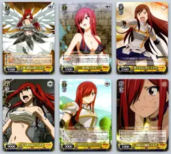 (6) Erza Scarlet Fairy Tail Card Lot Weiss Schwarz Japanese FT/S120-002 RR Foil - Image 1