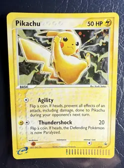 2003 PIKACHU 12 HOLO BLACK STAR PROMO & MEOWTH 13 HOLO POKEMON CARD lot N/MINT - Image 4