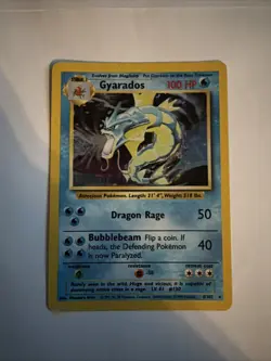 Pokemon Gyarados Holo Rare TCG Base Set Card 6/102 LP Condition - Image 1