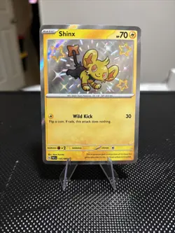Pokemon TCG Shinx Card SV Paldean Fates Holo Shiny 135/091 - Image 1
