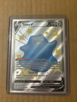 Ditto V - SV118/SV122 - Pokemon Shining Fates Sword Shield Shiny Rare Card NM - Image 1