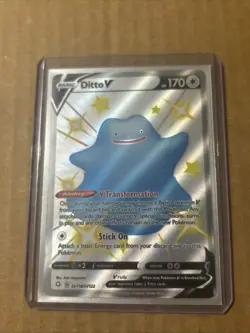 Ditto V - SV118/SV122 - Pokemon Shining Fates Sword Shield Shiny Rare Card NM - Image 2