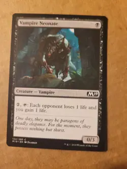 Vampire Neonate (124) Core Set 2019 M19 LP MTG Magic The Gathering BULK DISCOUNT - Image 1