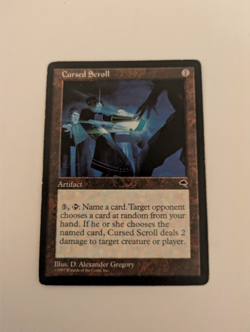 Magic the Gathering MTG Cursed Scroll Tempest Moderately Played Premodern - Image 1
