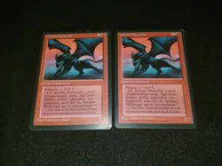 MTG 1x Revised red rare LP German FBB Granite Gargoyle - Reserved List - Image 1