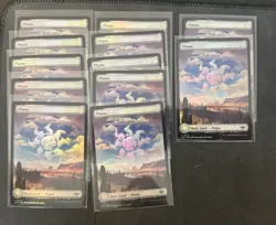 Lot of 12x Plains - OTJ Outlaws Of Thunder Junction-MTG FULL ART Foil LP - Image 1