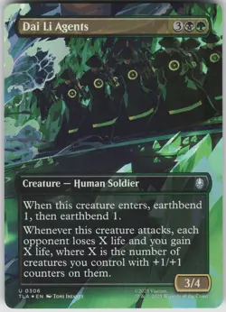 MTG Dai Li Agents (Borderless) Foil NM Avatar: The Last Airbender Magic 306 - Image 1