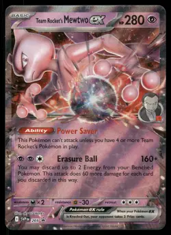 Team Rocket's Mewtwo ex Promo SV: Scarlet & Violet Promo Cards 205 NM - Image 1