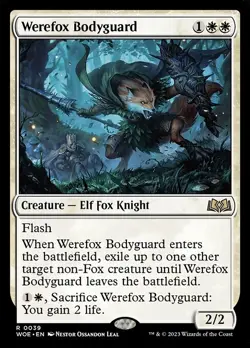 Werefox Bodyguard Foil - Wilds Of Eldraine MTG-LP - Image 1