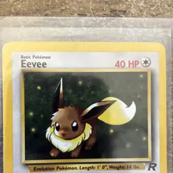 Eevee 55/82 Team Rocket Pokemon TCG 40 HP Common Regular English - Image 2