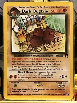 Pokemon TCG Dark Dugtrio 23/82 Team Rocket WOTC! Non Holo Rare! VLP/NM! - Image 2