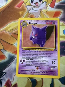 Gengar 20/62 Regular Unlimited Non Foil Fossil WOTC Pokemon TCG Card - NM - Image 1