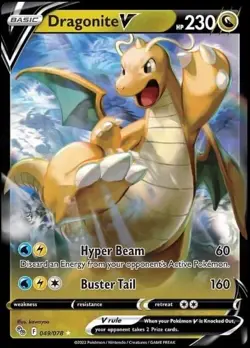 Dragonite V 049/078 Pokemon GO Holo NM - Image 1