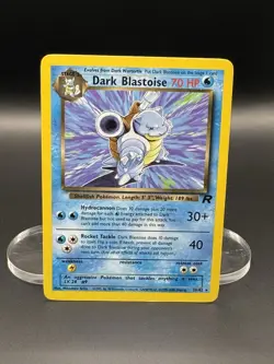 Pokemon TCG Dark Blastoise 20/82 Rare Non-Holo Card WOTC - Image 1