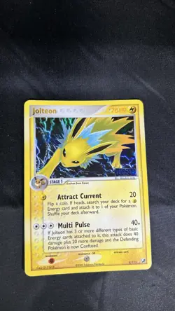 Pokemon TCG Jolteon 8/115 2005 EX Unseen Forces Stamped Reverse Holo - Image 1