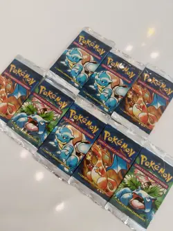 Pokemon Base Set 1st Edition Packs x8 French All 3 Artworks - Image 1