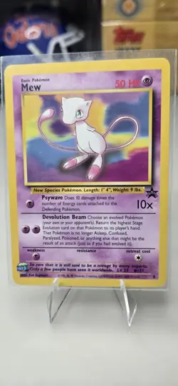 1999 WOTC Vintage Pokemon Mew 8 Black Star Promo - Non-Glossy NM - Image 1