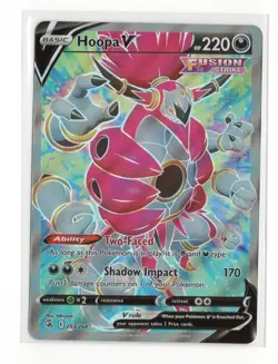 Pokemon Hoopa V 253/264 Fusion Strike Holo Full Art Ultra Rare NM 2021 Swsh - Image 1