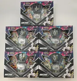 Lot of (5) Pokemon TCG Arceus V Figure Collection Box Sealed Cosmic Eclipse - Image 1