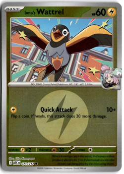 Iono's Wattrel | 071/217 | Energy Reverse Holo | Pokemon Ascended Heroes - Image 1