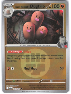 Team Rocket's Dugtrio | 101/217 | Energy Reverse Holo | Pokemon Ascended Heroes - Image 1