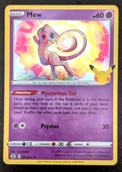 POKEMON ~ MEW ~ 011/025 ~ CELEBRATIONS 25th ANNIVERSARY HOLO RARE ~ NM - Image 1