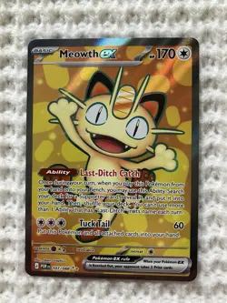 Pokemon TCG Perfect Order Meowth EX 107/088 Full Art Ultra Rare - Image 1