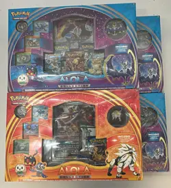 Lot (4) 2016 Pokemon TCG Alola Collection Box Lunala Solgaleo Sealed Evolutions - Image 1
