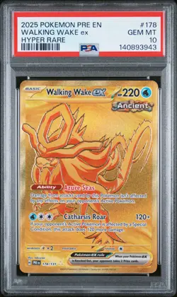 2025 POKEMON PRE EN-PRISMATIC EVOLUTIONS HYPER RARE #178 WALKING WAKE EX PSA 10 - Image 1
