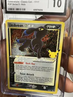 CGC Gem Mint 10 Pokemon TCG Umbreon Celebrations 17/17 Series 5 Holo - Image 4