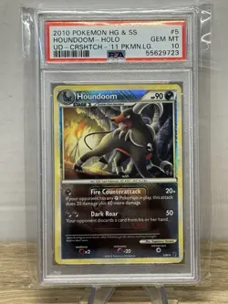 2010 Pokemon Houndoom HG & SS Heart Gold Soul Silver Undaunted #5 - PSA 10 - Image 1