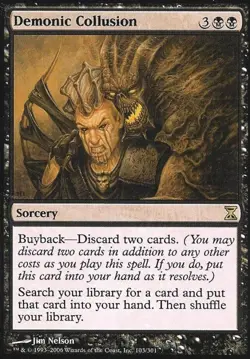 Demonic Collusion - Light Play MTG Time Spiral - Image 1