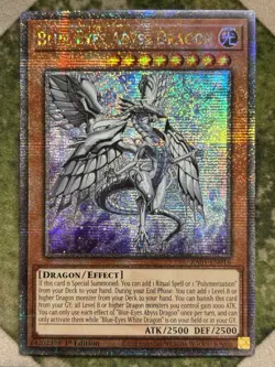 YuGiOh BLUE EYES ABYSS DRAGON Quarter Century Secret Rare RA01-EN016 - Image 2
