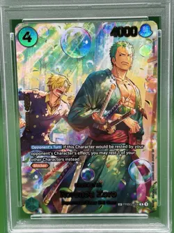 One Piece OP14 Azure Sea’s Seven Roronoa Zoro PRB02-006 SP Alt PSA 10 Gem Mint - Image 3