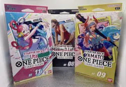 One Piece Starter Deck Set ST 11 Uta & ST 08 Monkey D Luffy & ST 09 Yamato TCG - Image 1