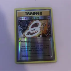Pokemon TCG Charizard Spirit Link Trainer Reverse Holo Card Evolutions 75/108 - Image 1