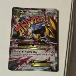 Pokemon M Metagross EX Mega Holo Metal 220 HP 130+ Attack Card English - Image 1
