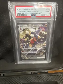 *PSA 9* Cynthia’s Garchomp ex 232/182 SIR - Destined Rivals - Mint Pokemon Card - Image 1