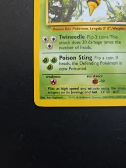 Pokemon TCG Beedrill Base Set 2 21/130 Regular Unlimited Rare NM/MT Vintage Card - Image 2