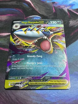 Mega Sharpedo ex 061/094 Me02: Phantasmal Flames Pokemon Card - Image 1