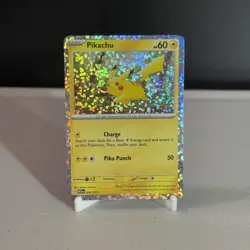 Pikachu 2025 McDonald’s Happy Meal Pokemon Promo Card Holo 2/15 - Image 1
